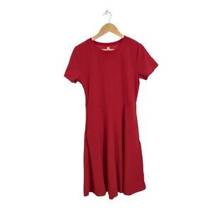 Chic Red Midi Dress L